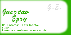 gusztav egry business card
