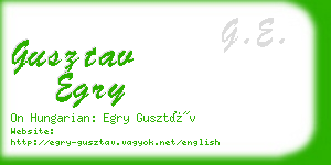 gusztav egry business card